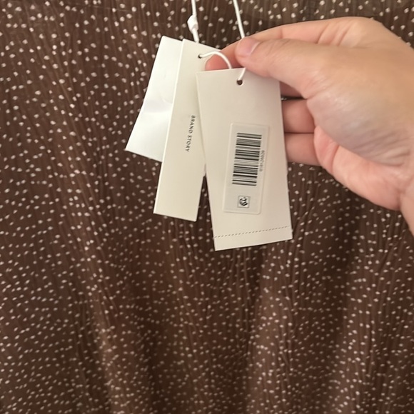 Vince Starry Dot Long-sleeve shift dress. Size M - Picture 8 of 11